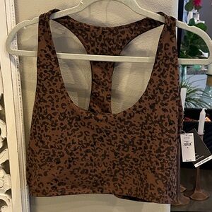 GAP Brown Leopard Print Sports Bra